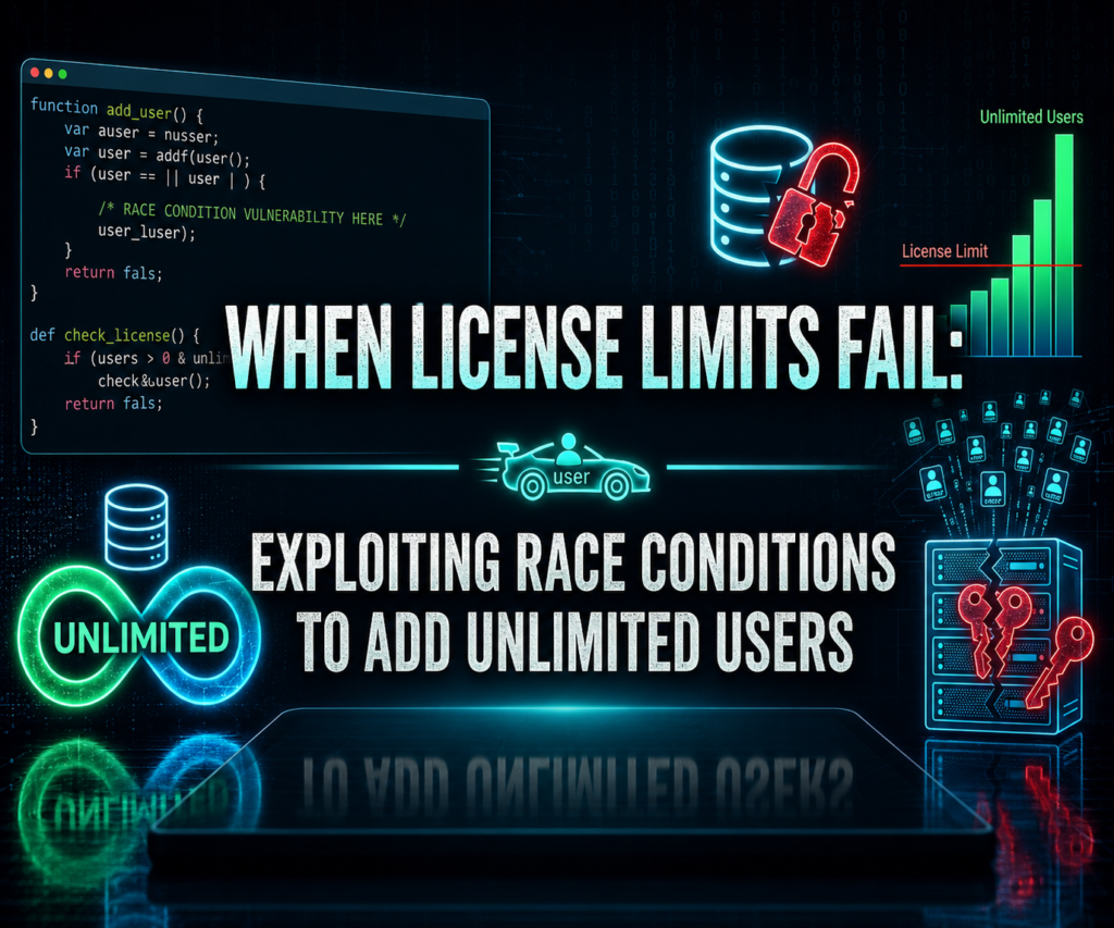 when license limit fails exploiting race conditions to add unlimited users